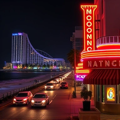 Ocean Drive at night
