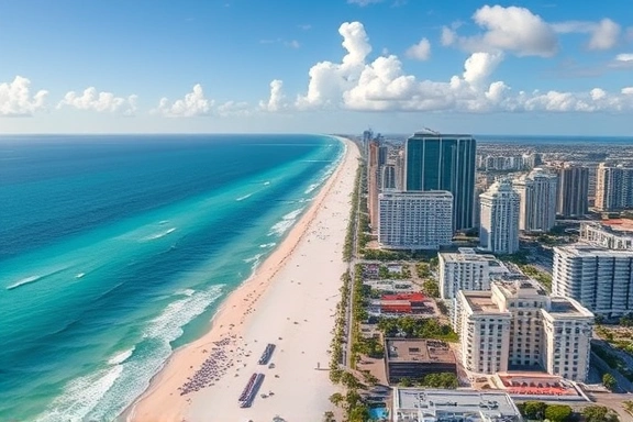 South Beach Miami aerial view